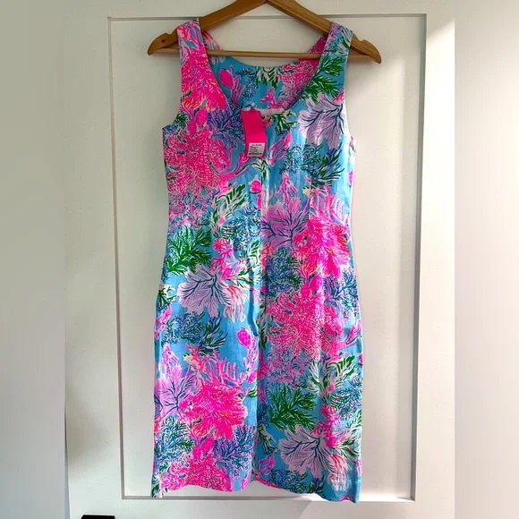 NWT Lilly Pulitzer Maurina Linen Shift Dress - Picture 2 of 3